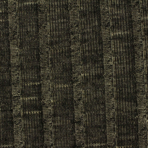 Dark Grey Marl Rib Knit, Polyester, 186 gsm