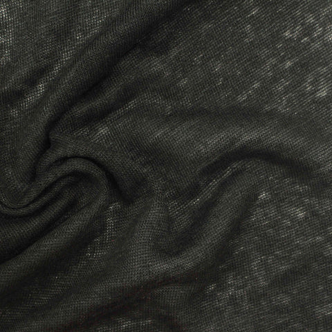 Dark Grey Marl Jersey Knit, Linen