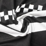 Black Checks Faux Suede, Polyester — photo 2