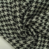 Black Houndstooth Jacquard, Polyester — photo 2