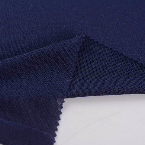 Polyester Viscose Jersey Knit Fabric, 128 gsm — Navy