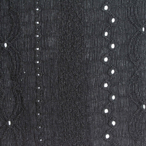 Black Vertical-Line Warp Knit, Polyester