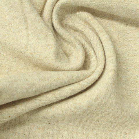 Light Beige Marl Interlock Knit, Cotton, 256 gsm