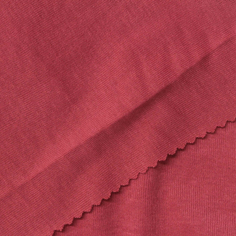 Polyester Stretch Rib Knit Fabric, 250 gsm, 172 cm — Red