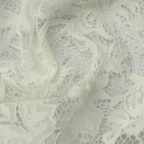 Cream Floral Lace, Cotton-Nylon, 147 gsm