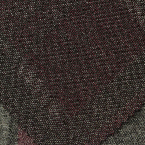 Dark Grey Bold-Plaid Jacquard, Poly-Viscose