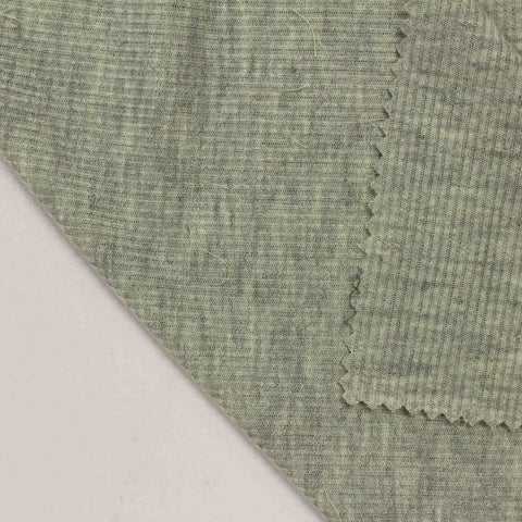 Grey Heather Rib Knit, Poly-Viscose, 150 gsm