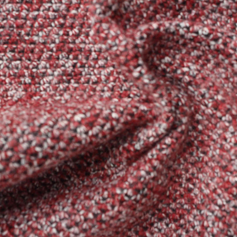 Red Marl Jersey Knit, Polyester, 430 gsm