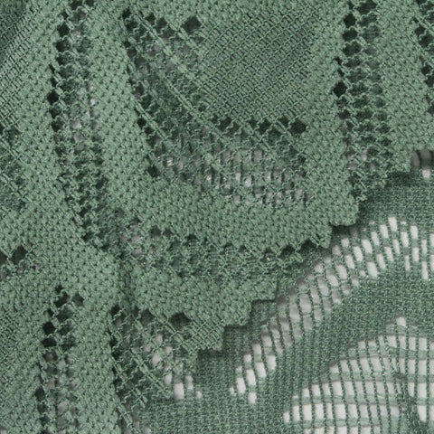 Green Floral Lace, Polyester