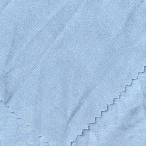 Cotton Stretch Jersey Knit Fabric, 150 gsm, 165 cm — Blue