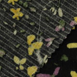 Black Floral Crepe, Polyester — photo 2