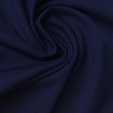 Polyester Stretch Sateen Fabric, 225 gsm, 150 cm — Navy