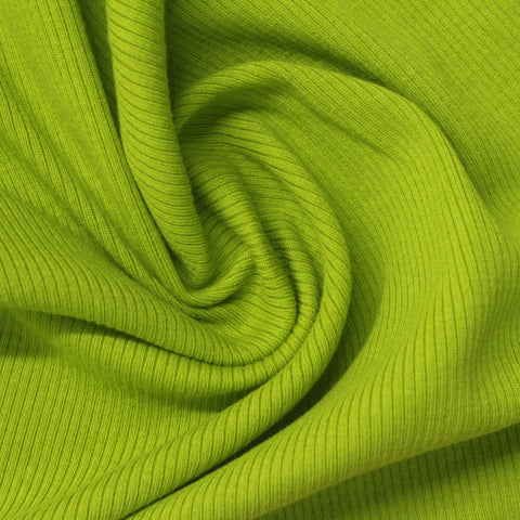 Lime Rib Knit, Cotton-Poly