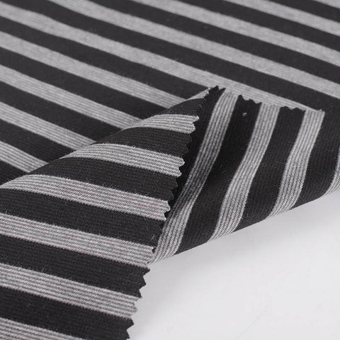 Black Stripes Knit, Poly-Viscose