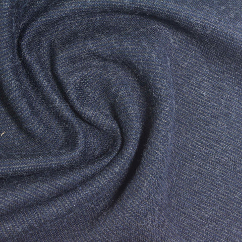 Blue-Grey Marl Interlock Knit, Cotton-Poly