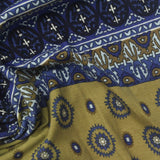 Blue Horizontal-Band Jersey Knit, Cotton-Viscose — photo 2