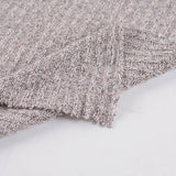 Heather Grey Marl Rib Knit, Poly-Viscose — photo 2