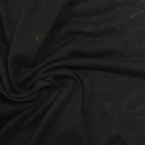 Viscose Stretch Jersey Knit Fabric, 132 gsm — Black