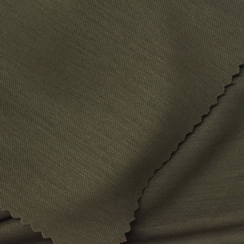 Tencel Lyocell Stretch Piqué Knit Fabric, 220 gsm, 165 cm — Green