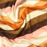Cream Irregular-Stripe Rib Knit, Viscose — photo 2