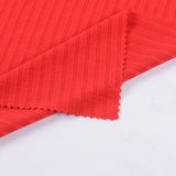 Viscose Polyester Stretch Rib Knit Fabric, 180 gsm — Red — photo 2