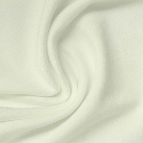 Brushed Polyester Modal Stretch Scuba Knit Fabric, 260 gsm, 165 cm — White