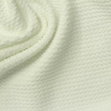 Polyester Stretch Knit Fabric, 330 gsm, 147 cm — White — photo 2