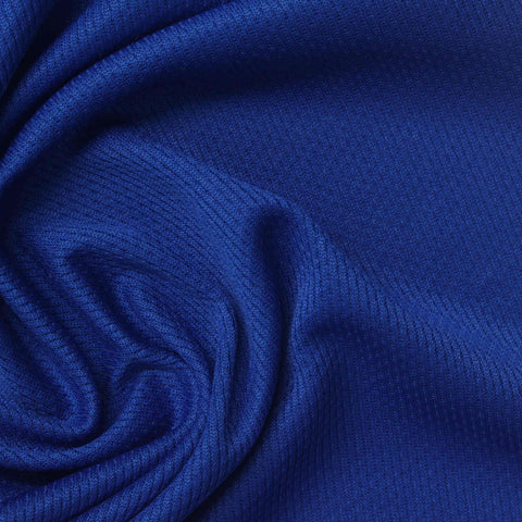 100% Polyester Birdseye Knit Fabric, 160 gsm, 155 cm — Blue