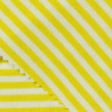 Yellow Horizontal-Stripe Interlock Knit, Polyester — photo 2