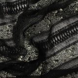 Black Horizontal-Band Chunky Knit, Poly-Viscose — photo 2