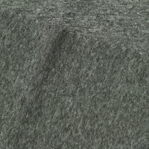 Dark Grey Heather Jersey Knit, Polyester, 101 gsm