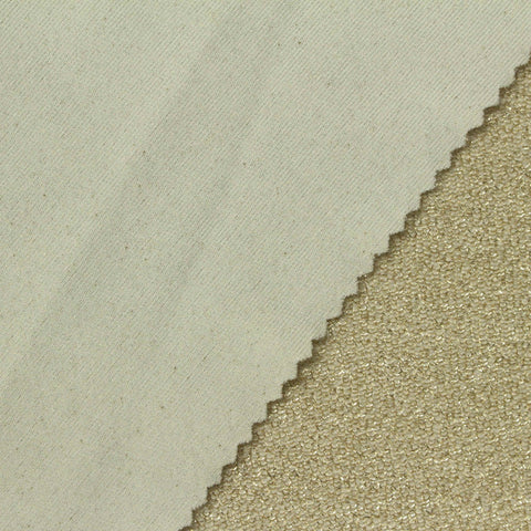 Polyester Metallic Stretch French Terry Fabric, 170 gsm, 150 cm — Khaki, ref EF-262320