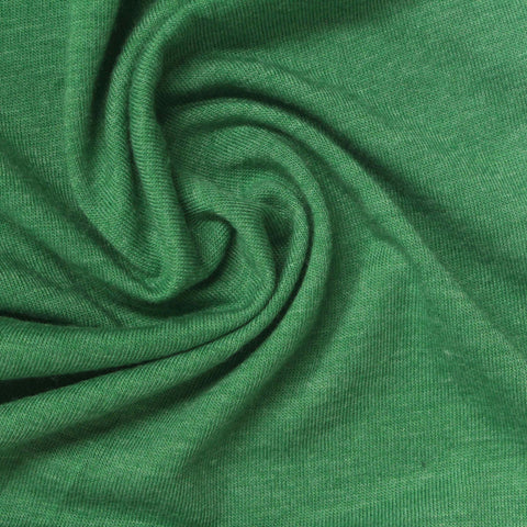 Green Marl Jersey Knit, Poly-Cotton, 165 gsm