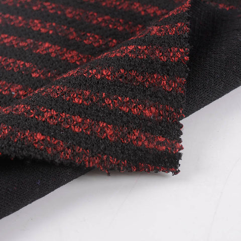 Red Horizontal-Band Jacquard, Polyester