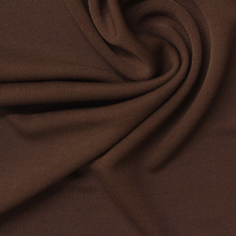 Viscose Stretch Interlock Knit Fabric, 280 gsm, 155 cm — Brown
