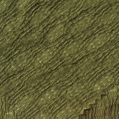 Olive Geometric Crepe, Polyester