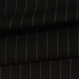 Light Grey Vertical-Pinstripe Ponte Knit, Nylon-Viscose — photo 2