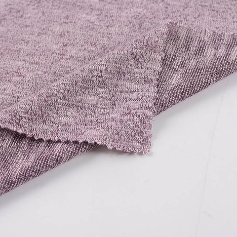 Purple Marl Chunky Knit, Viscose-Poly, 160 gsm