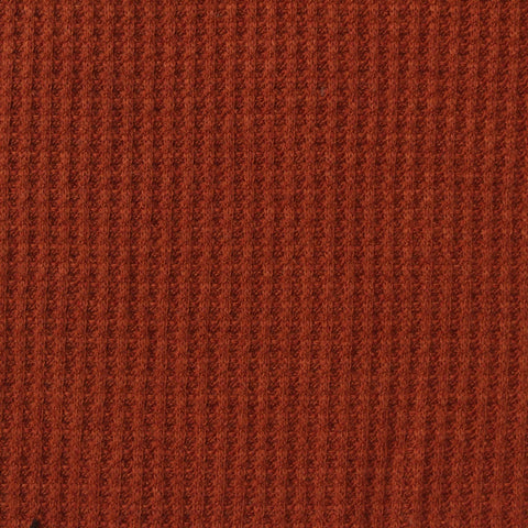 Brushed Polyester Viscose Stretch Waffle Knit Fabric, 273 gsm, 176 cm — Orange