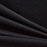 Jacquard Polyester Viscose Stretch Knit Fabric, 150 cm — Black — photo 2