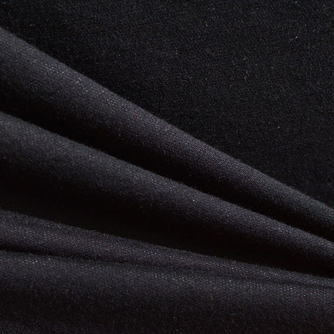 Jacquard Polyester Viscose Stretch Knit Fabric, 150 cm — Black, ref EF-4362