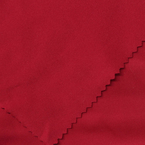 Brushed Nylon Stretch Interlock Knit Fabric, 267 gsm — Red