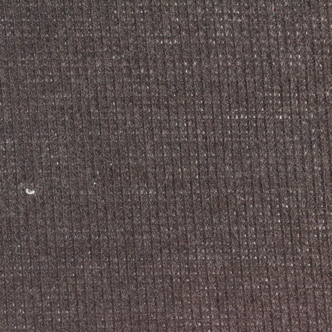 Dark Brown Marl Rib Knit, Poly-Acrylic