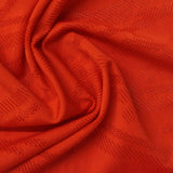 Orange Textured-Dash Jersey Knit, Polyester — photo 2