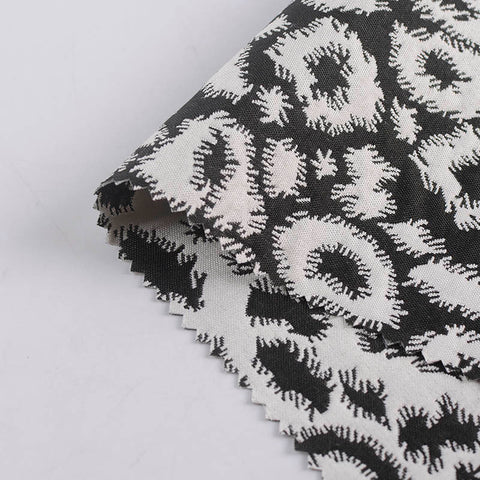 Black Leopard Jacquard, Polyester, 258 gsm