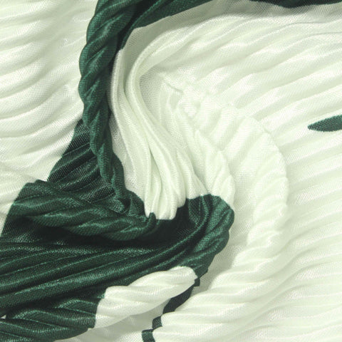 Dark Green Abstract Jersey Knit, Polyester