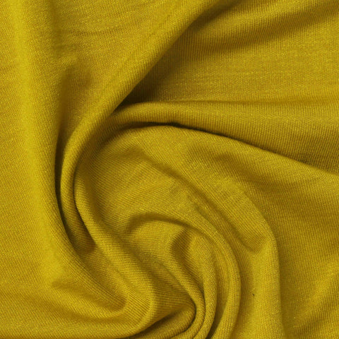 Viscose Polyester Stretch Jersey Knit Fabric, 220 gsm, 170 cm — Yellow, ref EF-273428