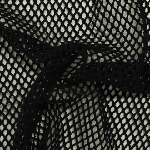 100% Cotton Mesh Fabric, 180 gsm, 155 cm — Black