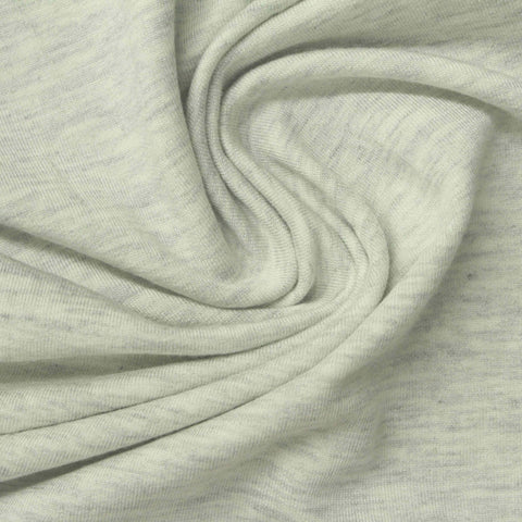 Heather Grey Marl French Terry, Viscose-Poly