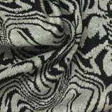 Black Abstract-Animal Print Interlock Knit, Viscose-Poly — photo 2